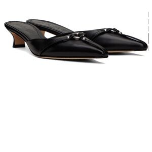 Aeyde Black Leather Mules
